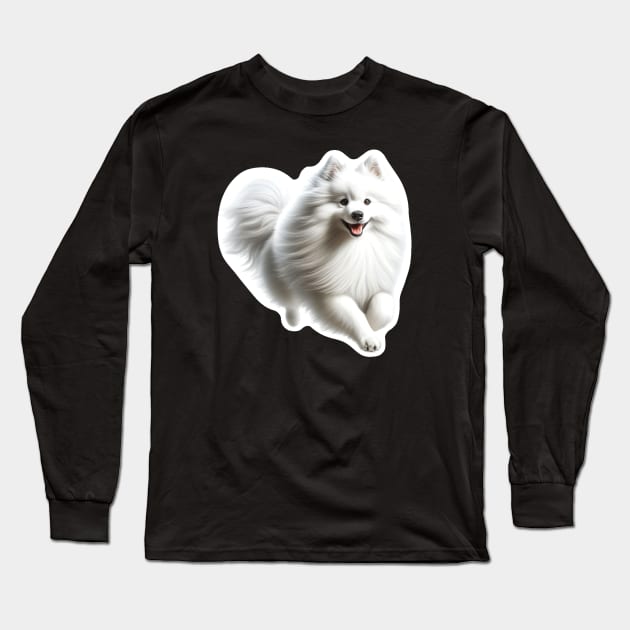 American Eskimo Dog Long Sleeve T-Shirt by millersye